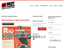 Tablet Screenshot of bboycalendar.com